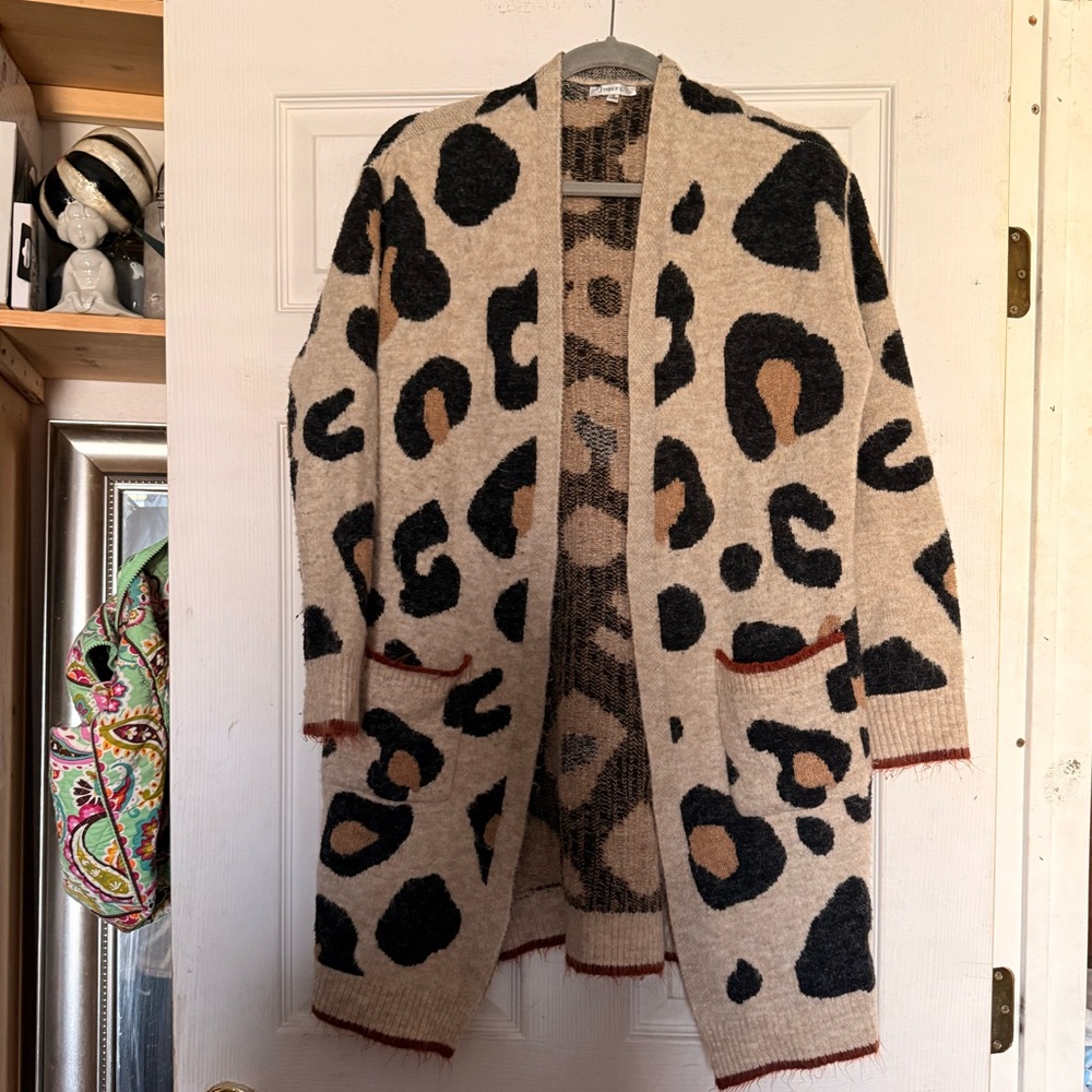 JODIFL Animal Print Cardigan